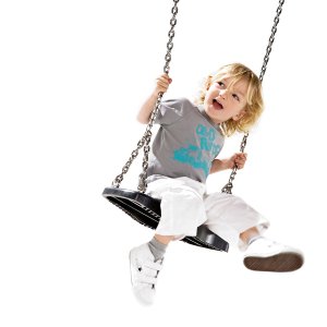 Качели металлические прорезиненные антивандальные Forto