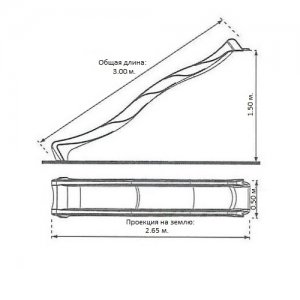 Пластиковый скат длина 2.90 м. Tsuri