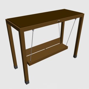 Уличная скамейка-качели VikingWood C3 c подсветкой