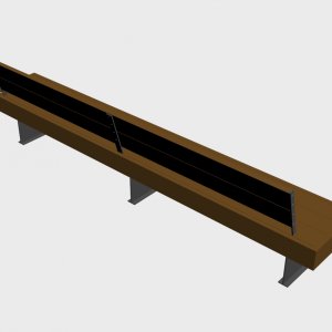 Уличная скамейка со спинкой VikingWood D3