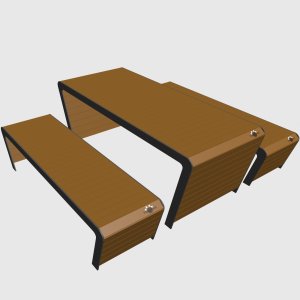 Уличная скамейка со столиком VikingWood P11