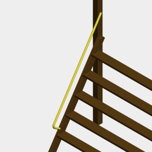 Перила для лестницы vikingwood " П-2" 1.5 метра.РБ