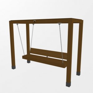 Уличная скамейка-качели VikingWood C3 c подсветкой