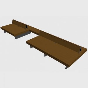 Уличная скамейка двойная VikingWood F6