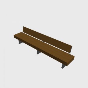 Уличная скамейка со спинкой VikingWood D3